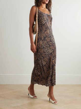 Rixo Bondi Dress In Leopard Print