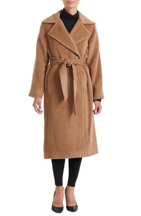 Sofiacashmere Belted Alpaca & Wool Blend Coat in Camel at Nordstrom, Size 10