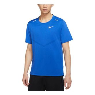 Nike Mens Nike Dri-fit Rise 365 Running Breathable Quick Dry Casual Sports Short Sleeve Blue T-Shirt CZ9185-481