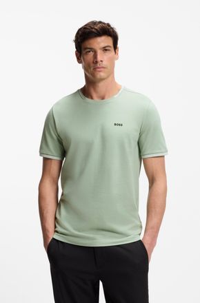 Boss Green by Hugo Boss T-Shirt BOSS GREEN Taul, Herren, Gr. 4XL, open gr&uuml;n359, Single Jersey, Obermaterial: 92% Baumwolle, 8% Elasthan, regular fit normal, Rundhals, Rippb&uuml;n