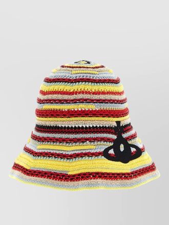 Vivienne Westwood crochet bucket hat striped pattern wide brim