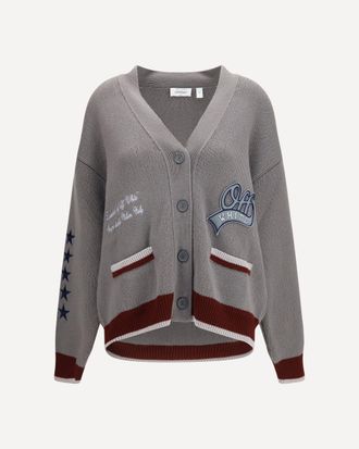 Off-white College Varsity Knit Cardigan Female XS