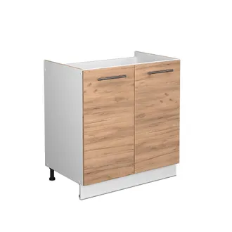 Vicco Armario Bajo Para Fregadero Fame-line, Roble Dorado, 80 Cm Sin Encimera