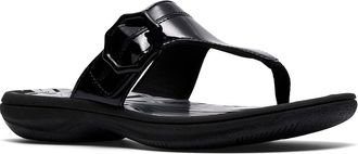 Clarks Breeze Cove Womens Sandals Black Patent Synthetic : 11 B - Medium