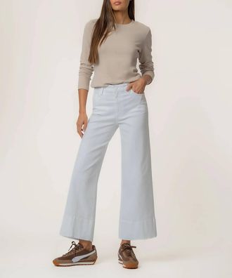 Kut from the Kloth Meg High Rise Front Pintuck Wide Leg Pants In Optic White