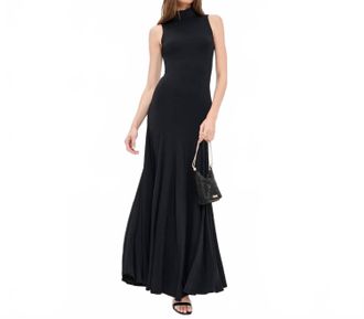 Alice & Olivia Womens Augusta Open Back Sleeveless Maxi Dress In Black
