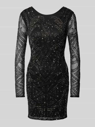 Lace & Beads Cocktailkleid mit Zierperlenbesatz in Black, Gr&ouml;&szlig;e XXS