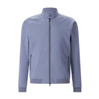Scandinavian Edition Bomber Jackets, male, Blue, Size: 2XL Plain Waterproof Jacket