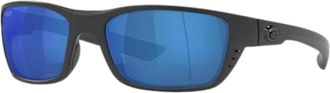 Costa Mens Whitetip Reader Sunglasses In Blackout/blue Mirror