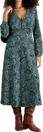 White Stuff Megan Jersey Dress In Blue Print