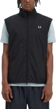 Fred Perry Black Vest With Subtle Logo Detail