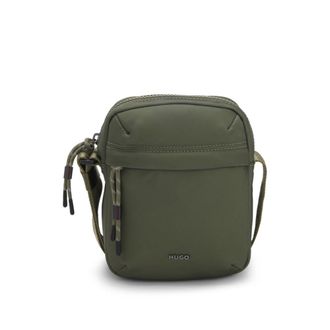 HUGO BOSS Twill reporter bag with metallic logo lettering