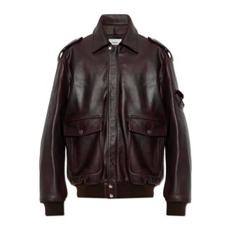 Coperni Leather Jackets, female, Red, Size: XS Oversized Leather Jacket