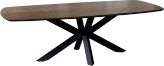 Wanderlust Deco Mesa de comedor rectangular color nogal 240x100x76h cm