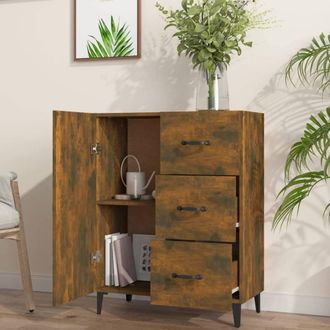 Berkfield Home Sideboard Smoked Oak 69.5x34x90 cm Engineered Wood in Brown