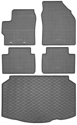 OEM Toyota Yaris Iv (xp210) Hatchback Desde Septiembre De 2020. Juego: Alfombrillas De Goma Para Coche + Alfombrilla Para Maletero