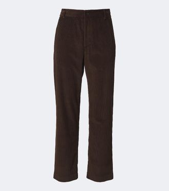 Moncler Pantalones rectos de pana de algod&oacute;n