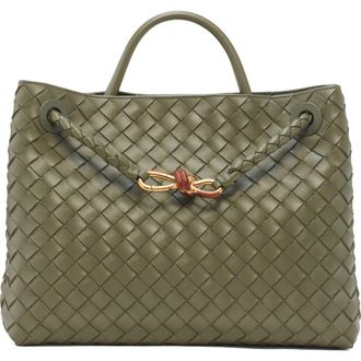 Bottega Veneta Medium Andiamo Intrecciato Leather Shoulder Bag in 3272 Pickle-Mb-Rhum-Pic at Nordstrom