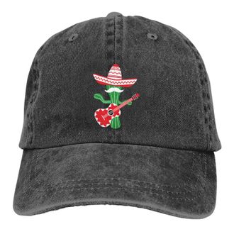 Generic Sports Cap Cinco De Mayo Cactus Play Guitar Peak Cap Fashion Baseball Hat Classic Sport Hat for Walking Hiking Climbing