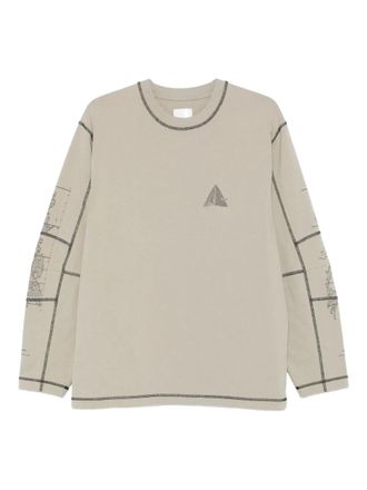 Roa logo-print long-sleeve T-shirt - Green