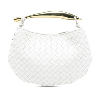 Bottega Veneta White Lambskin Intrecciato Sardine