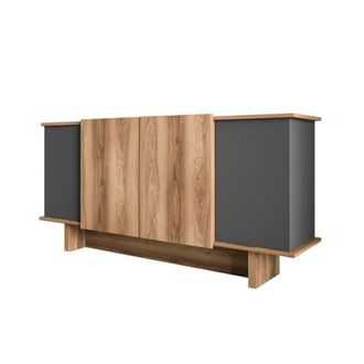 Habitat & Jardin Aparador gris antracita 180 x 40 x 81 cm