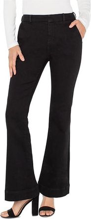 Liverpool L.A. Mid-Rise Flare Trousers Womens Clothing Black Rinse : 16 32, Cotton/Lycra/Polyester