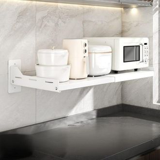 OEM Estante Extensible Para Horno Microondas, No Requiere Perforaci&oacute;n, Rejilla Para Horno De Pared, (36,5-60)3415,7 Cm, Blanco