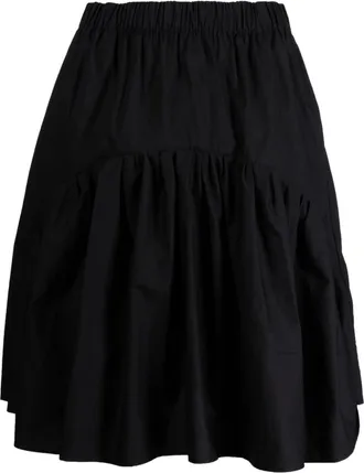 JNBY ruffled cotton midi skirt - women - Cotton - S - Black
