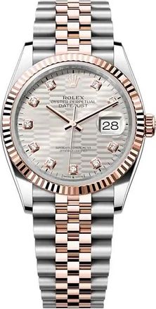 Rolex Datejust 36 Silver Fluted-Motif Diamond Automatic Mens Watch M126231-0039
