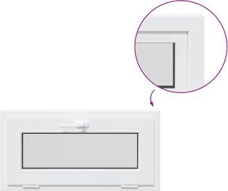 vidaXL Ventana De S&oacute;tano Basculante Risor 85 X 40 Cm Vidaxl