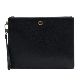 Gucci Pre-owned Vintage Clutch - Dames - Pre-owned - Zwart - Maat: ONE Size Leer
