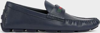 Gucci Men & apos;s Leather Moc-Toe Drivers