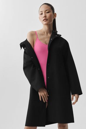 Alo | Rain Or Shine Long Coat in Black, Size: Medium