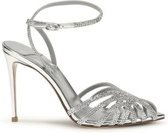 Le Silla Womens Sandals Embrace Divina Silver Leather Calf