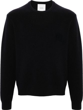 Nanushka motif-embroidered wool jumper - men - RWS Merino Wool - S - Blue