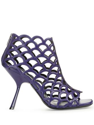Sergio Rossi Mermaid leather cage sandals - Blue