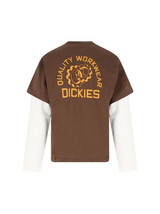 Dickies Mens T-Shirts And Polos Brown Cotton