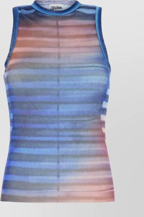 Jean Paul Gaultier printed mesh tank top