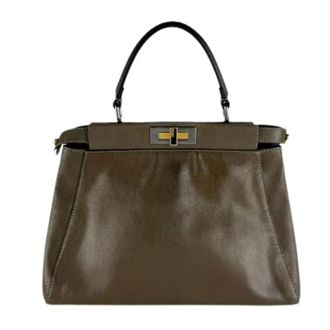 Fendi Pre-owned Vintage Shoulder Bag - Dames - Pre-owned - Groen - Maat: ONE Size Leer