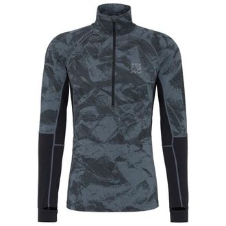 Stoic MerinoMesh150 SadjemSt. L/S Half Zip Merinounterw&auml;sche f&uuml;r Herren | blau