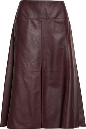 Alaia Slit Leather Skirt in Prune at Nordstrom, Size 6 Us
