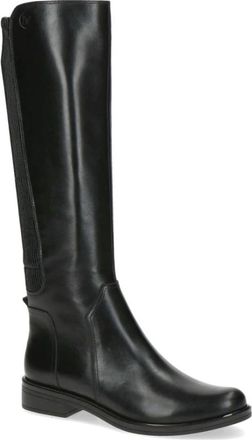 Caprice Zwarte Casual Gesloten Enkellaarzen - Dames - Hoge Laarzen - Zwart - 36 EU - Leer - Schoenen