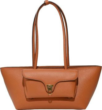 Coccinelle Double Beat Handtas - Dames - Schoudertassen - Bruin - ONE Size - Leer - Tassen