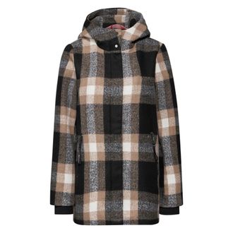 Street One Parkas, female, Multicolor, 2XL, Checked Overshirt Jacket with Hood