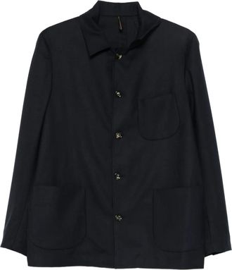 Dell'Oglio Pak met enkele rij knopen - Zwart