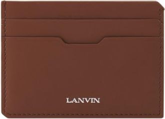 Lanvin Compagnon Leather Cardholder in Chestnuts at Nordstrom