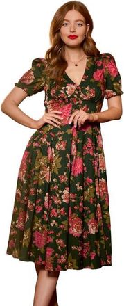 Joe Browns A-Line Button Front Midi Dress in Vintage Floral at Nordstrom, Size 30
