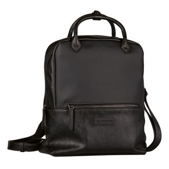 Tom Tailor Cityrucksack TOM TAILOR Gia, Damen, Gr. B/H/T: 28,5cm x 35cm x 12,5cm, schwarz, Polyurethane, Rucks&auml;cke Cityrucksack, Freizeitrucksack Arbeitsrucksack