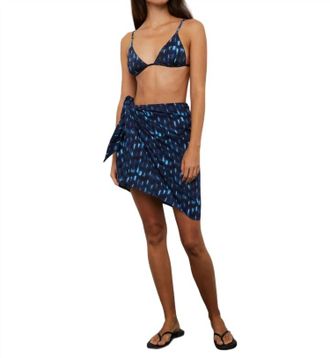 Onia Women Mini Gauze Pareo In Indigo Tie Dye